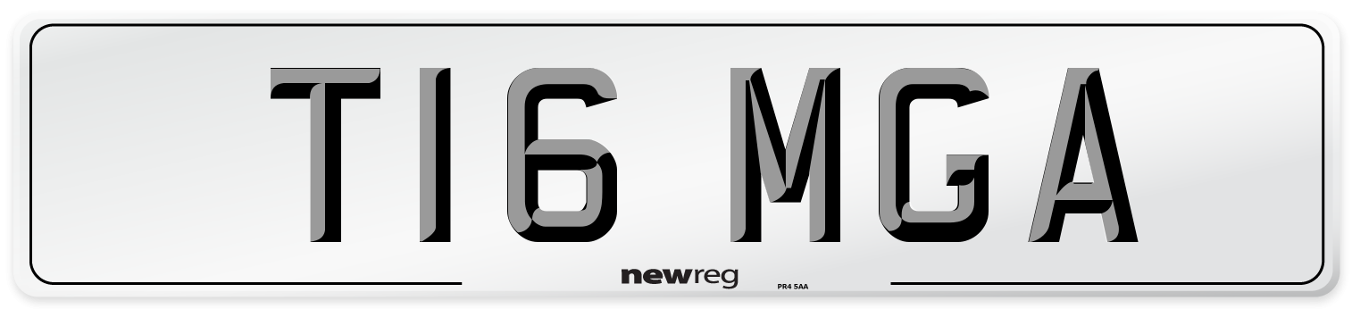 T16 MGA Number Plate from New Reg